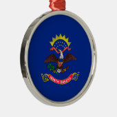 Vlaggenontwerp van de staat North Dakota Metalen Ornament (Rechts)