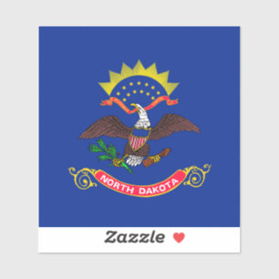 Vlaggenontwerp van de staat North Dakota Sticker