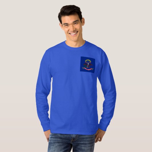 Vlaggenontwerp van de staat North Dakota T-shirt (Voorkant volledig)