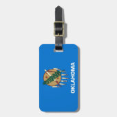 Vlaggenontwerp van de staat Oklahoma Bagagelabel (Voorkant verticaal)