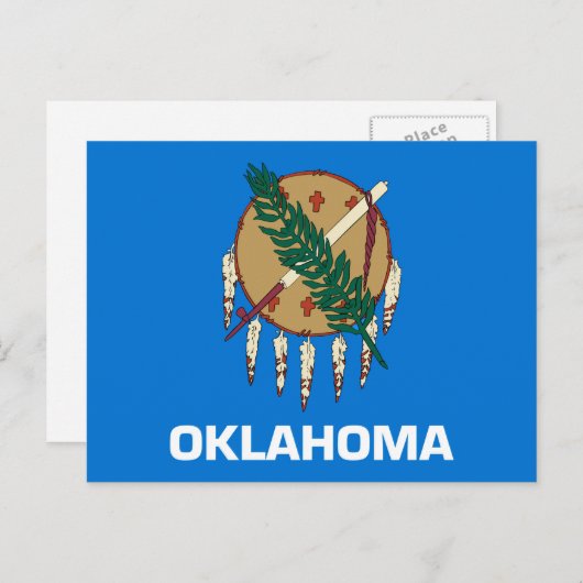 Vlaggenontwerp van de staat Oklahoma Briefkaart (Voorkant / Achterkant)