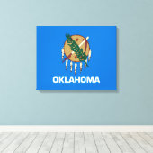 Vlaggenontwerp van de staat Oklahoma Canvas Afdruk (Insitu (Houten vloer))