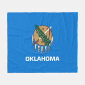 Vlaggenontwerp van de staat Oklahoma Fleece Deken (Voorkant (Horizontaal))