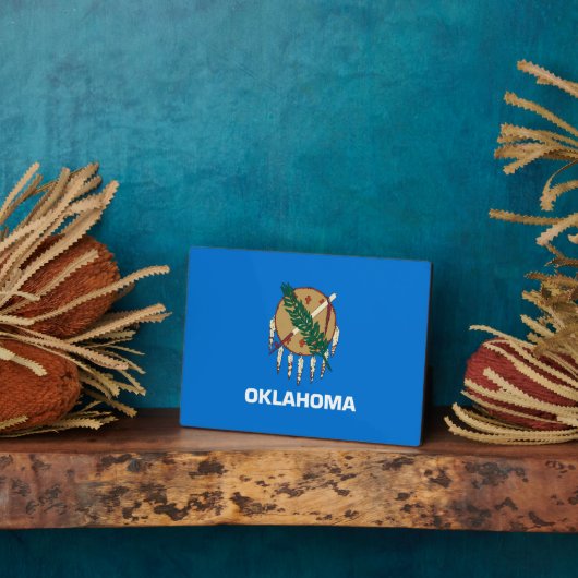 Vlaggenontwerp van de staat Oklahoma Fotoplaat (Zijkant)