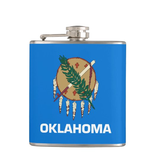 Vlaggenontwerp van de staat Oklahoma Heupfles (Voorkant)