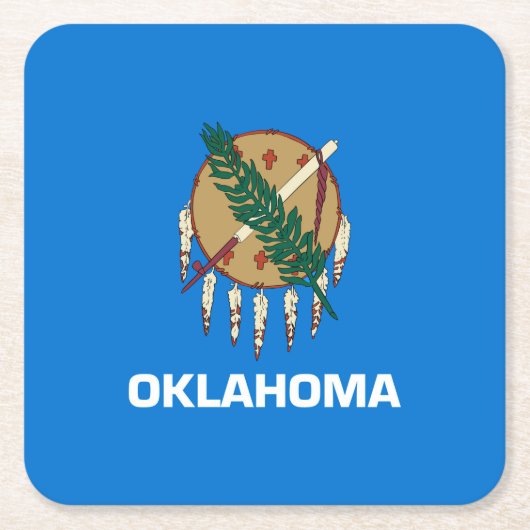 Vlaggenontwerp van de staat Oklahoma Kartonnen Onderzetters (Voorkant)