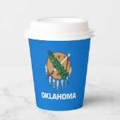 Vlaggenontwerp van de staat Oklahoma Papieren Bekers (Voorkant)