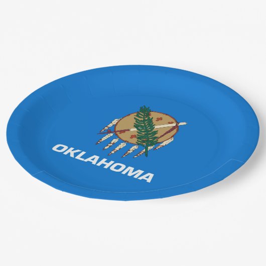 Vlaggenontwerp van de staat Oklahoma Papieren Bordje (Gekanteld)