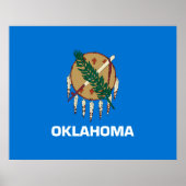 Vlaggenontwerp van de staat Oklahoma Poster (Voorkant)
