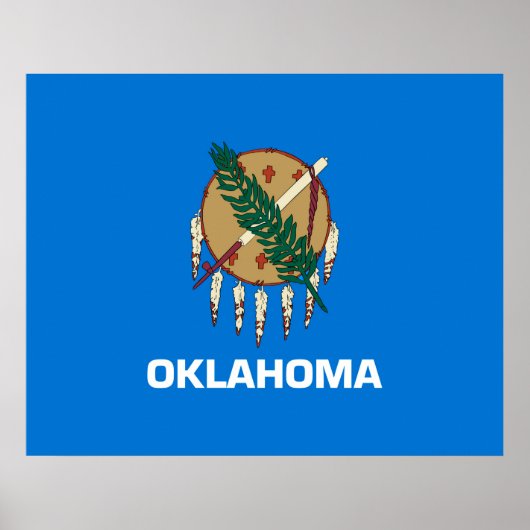Vlaggenontwerp van de staat Oklahoma Poster (Voorkant)