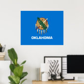 Vlaggenontwerp van de staat Oklahoma Poster (Thuiskantoor)