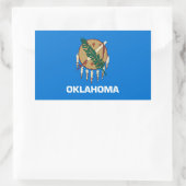 Vlaggenontwerp van de staat Oklahoma Rechthoekige Sticker (Tas)