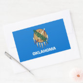 Vlaggenontwerp van de staat Oklahoma Rechthoekige Sticker (Envelop)