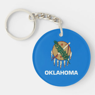 Vlaggenontwerp van de staat Oklahoma Sleutelhanger