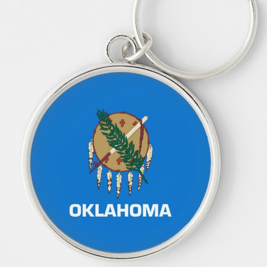 Vlaggenontwerp van de staat Oklahoma Sleutelhanger (Voorkant)