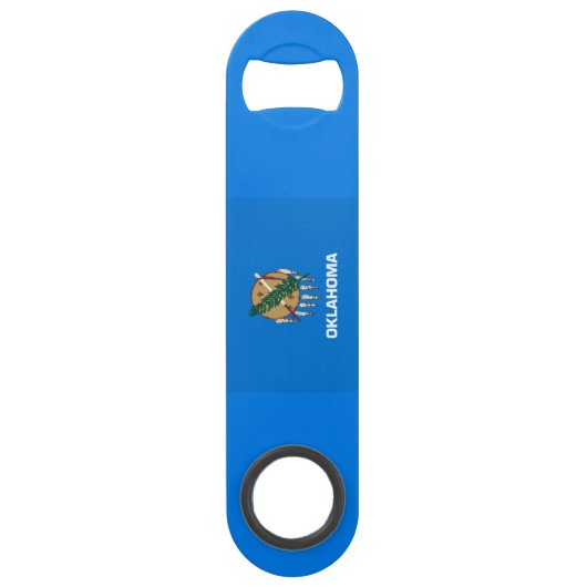 Vlaggenontwerp van de staat Oklahoma Speed Flessenopener (Achterkant)