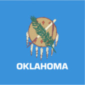 Vlaggenontwerp van de staat Oklahoma Sticker (Voorkant)