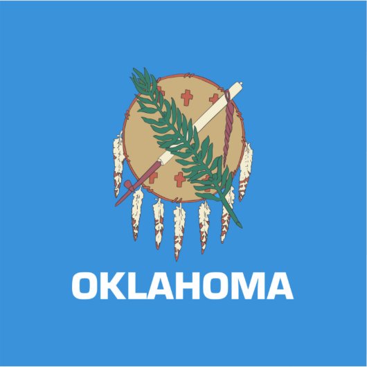 Vlaggenontwerp van de staat Oklahoma Sticker (Voorkant)