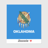 Vlaggenontwerp van de staat Oklahoma Sticker (Vel)