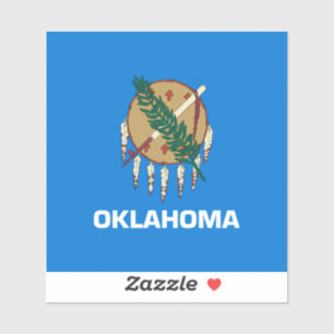 Vlaggenontwerp van de staat Oklahoma Sticker
