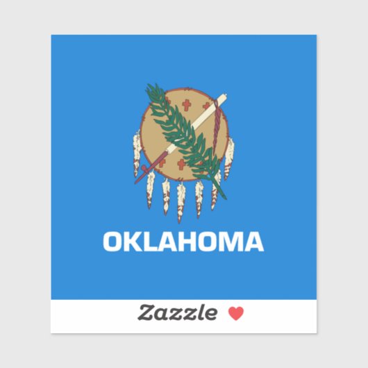 Vlaggenontwerp van de staat Oklahoma Sticker (Vel)