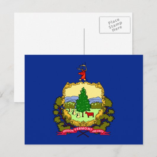Vlaggenontwerp van de staat Vermont Briefkaart (Voorkant / Achterkant)