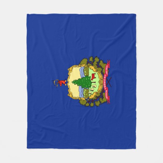 Vlaggenontwerp van de staat Vermont Fleece Deken (Voorkant)