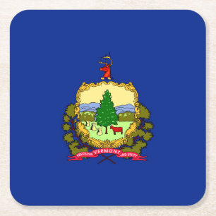 Vlaggenontwerp van de staat Vermont Kartonnen Onderzetters