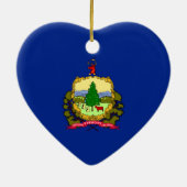 Vlaggenontwerp van de staat Vermont Keramisch Ornament (Achterkant)