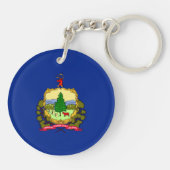 Vlaggenontwerp van de staat Vermont Sleutelhanger (Achterkant)