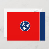 Vlaggenontwerp van de Tennessee Briefkaart (Voorkant / Achterkant)