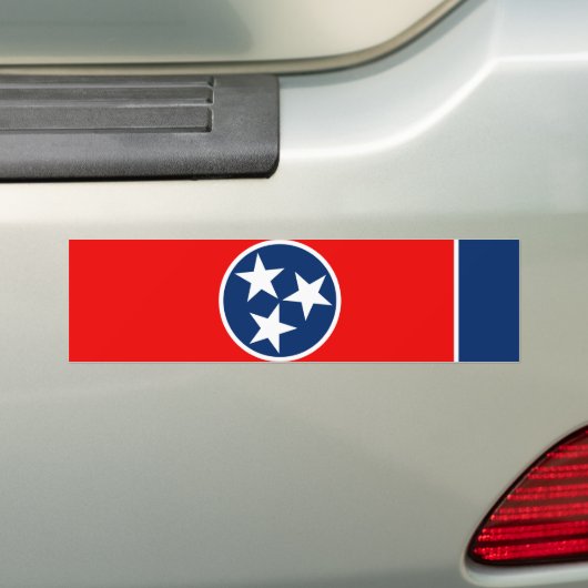 Vlaggenontwerp van de Tennessee Bumpersticker (Op auto)