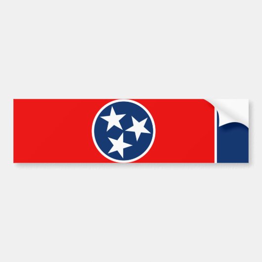 Vlaggenontwerp van de Tennessee Bumpersticker (Voorkant)