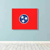 Vlaggenontwerp van de Tennessee Canvas Afdruk (Insitu (Houten vloer))