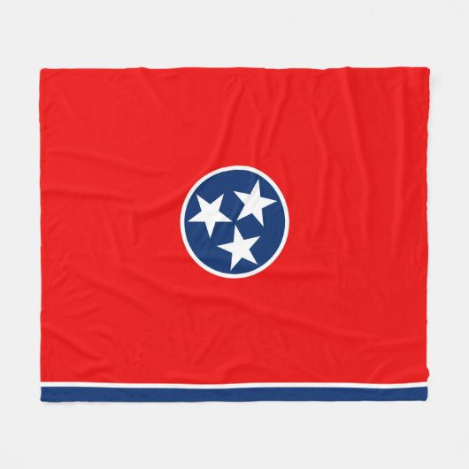 Vlaggenontwerp van de Tennessee Fleece Deken (Voorkant (Horizontaal))