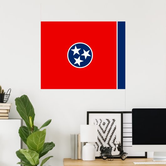 Vlaggenontwerp van de Tennessee Poster (Thuiskantoor)