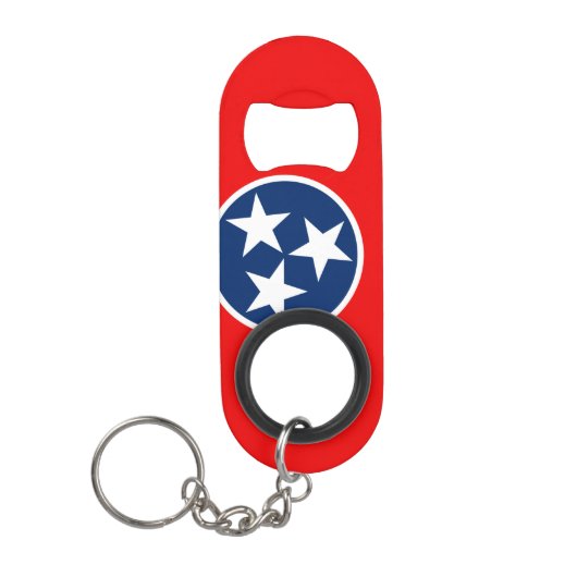 Vlaggenontwerp van de Tennessee-staat Sleutelhanger Flessenopener (Voorkant)