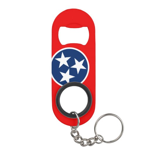 Vlaggenontwerp van de Tennessee-staat Sleutelhanger Flessenopener (Achterkant)