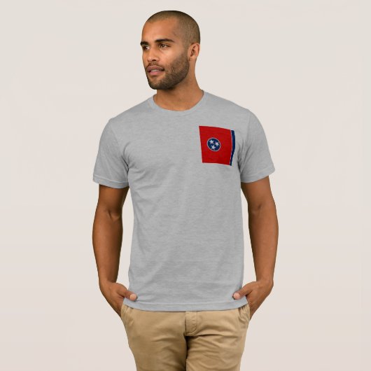 Vlaggenontwerp van de Tennessee T-shirt (Voorkant volledig)