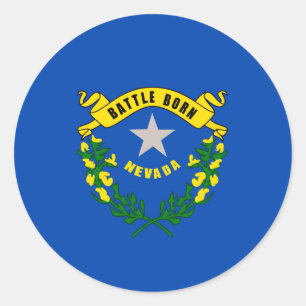 Vlaggenontwerp van Nevada-staat Ronde Sticker