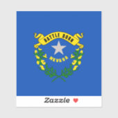 Vlaggenontwerp van Nevada-staat Sticker (Vel)