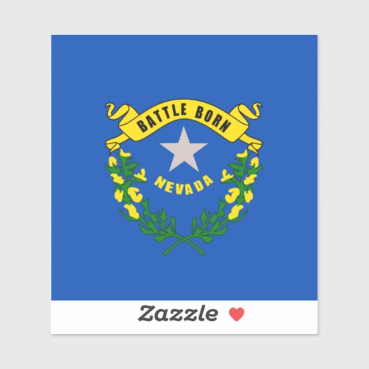 Vlaggenontwerp van Nevada-staat Sticker (Vel)