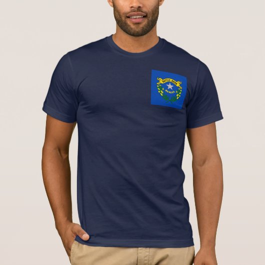 Vlaggenontwerp van Nevada-staat T-shirt (Voorkant)