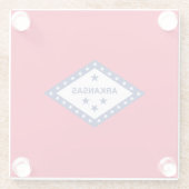 Vlaggenontwerpdecor Arkansas Glazen Onderzetter (Achterkant)