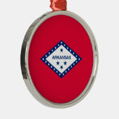 Vlaggenontwerpdecor Arkansas Metalen Ornament (Rechts)