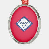 Vlaggenontwerpdecor Arkansas Metalen Ornament (Links)