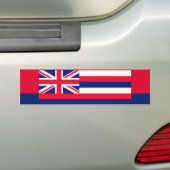 Vlaggenontwerpdecor Hawaii-staat Bumpersticker (Op auto)