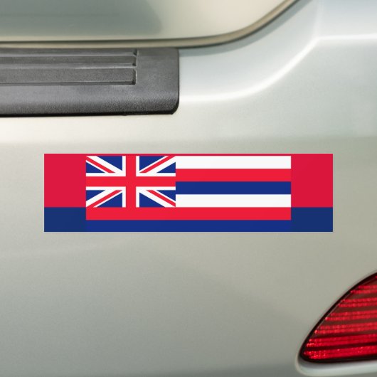 Vlaggenontwerpdecor Hawaii-staat Bumpersticker (Op auto)