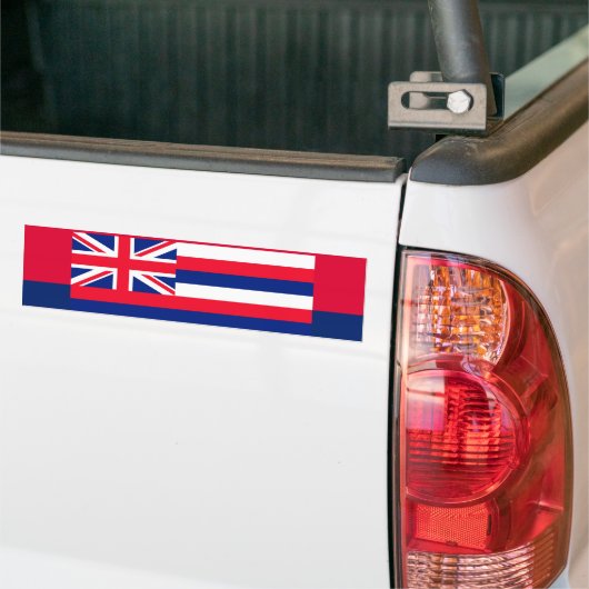 Vlaggenontwerpdecor Hawaii-staat Bumpersticker (Op Truck)