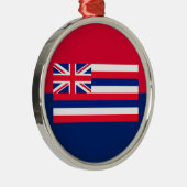 Vlaggenontwerpdecor Hawaii-staat Metalen Ornament (Rechts)